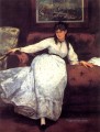 Reposo Estudio de Berthe Morisot Realismo Impresionismo Edouard Manet